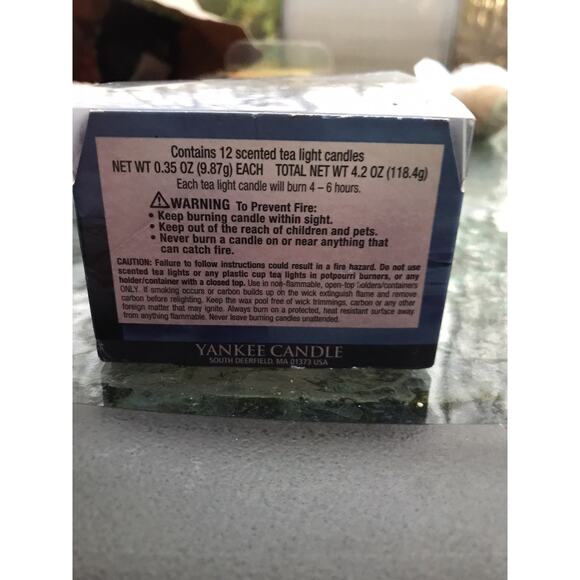 RARE Yankee Candle "MIDNIGHT COVE" Tea Lights BOX of 12 Retired/HTF - Picture 5 of 6